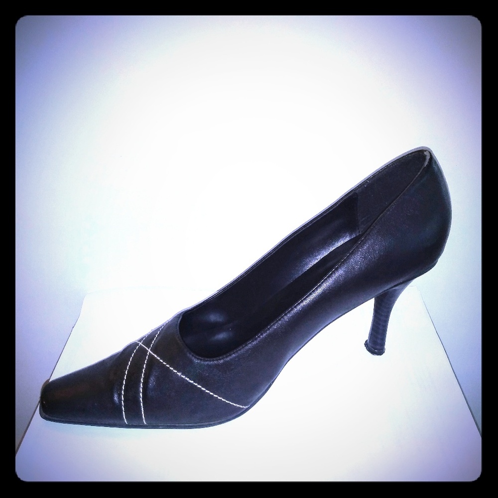 Black Heels w/White Stitching